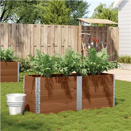 vidaXL Vaso/floreira para jardim 150x50 cm pinho maciço castanho