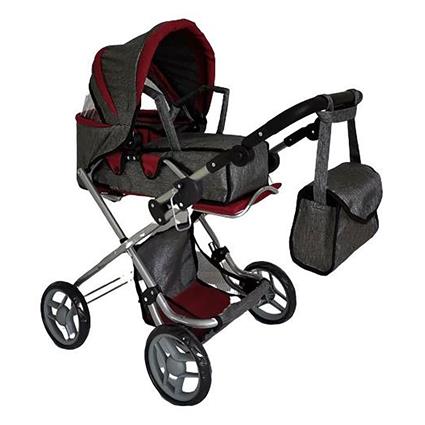 Ko Toy Stroller 9333 Fm015 With Bag Doll Prateado