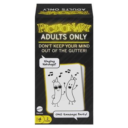 Mattel Games Pictionary Adults Only Board Game Transparente