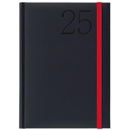 PAPIRO Agenda Diária Garda, 120 x 165 mm, Preto e Vermelho