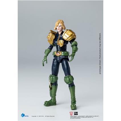 Hiya Toys 1/18 Exquisite Mini Judge Dredd Judge Anderson Vs The Dark Judges 2000 Ad Figure 10 Cm Verde