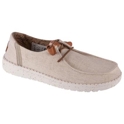 Hey Dude Wendy Washed Canvas Shoes Beige EU 42 Mulher