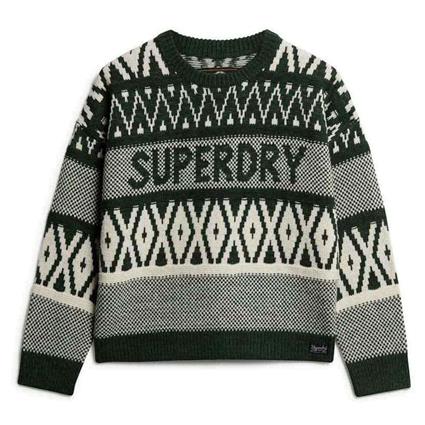 Superdry Branded Pattern Sweater Verde M Mulher