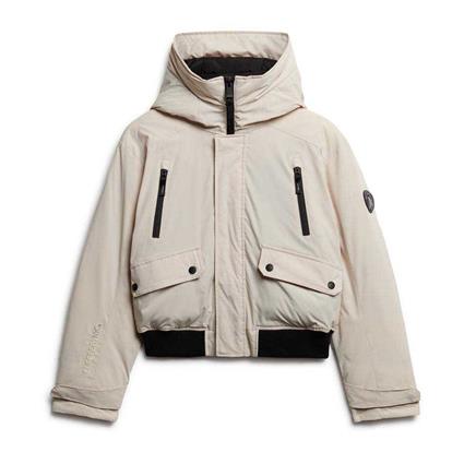 Superdry City Padded Bomber Jacket Beige XL Mulher