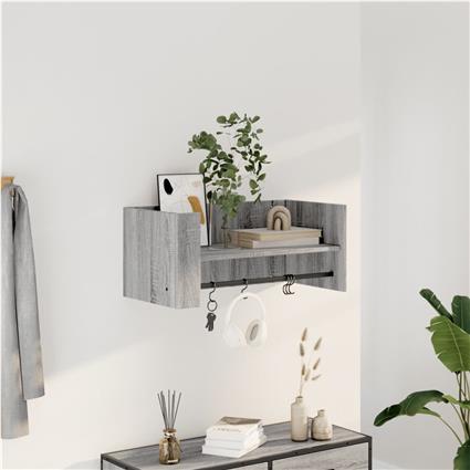 vidaXL Prateleira parede 70,5x35x30,5cm deriv. de madeira cinza sonoma