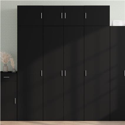 vidaXL Armário alto 80x42,5x185 cm deriv. de madeira preto