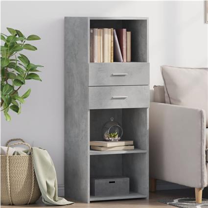 vidaXL Armário alto 45x42,5x124 cm derivados de madeira cinza cimento
