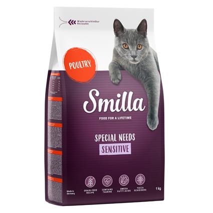 Smilla Adult Sensitive sem cereais com aves - Pack económico: 2 x 10 kg
