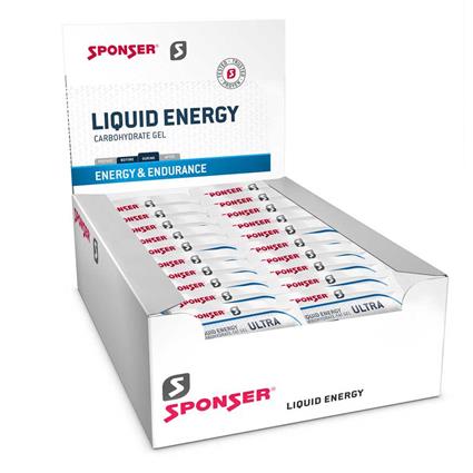 Sponser Sport Food Ultra 35g Coconut & Macadamia Liquid Energy Gel Box 40 Units Transparente