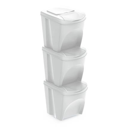 Keden Sortibox Set Of 3 Recycling Bins 3x25l