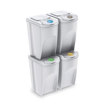 Keden Sortibox Set Of 4 Recycling Bins 4x35l