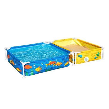 Bestway 561 Square Tubular Removable Pool With Sandbox Colorido 213 x 122 x 30.5 cm