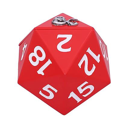 Nemesis Now D20 Dice Box 13.5 Cm Decorative Dice Vermelho