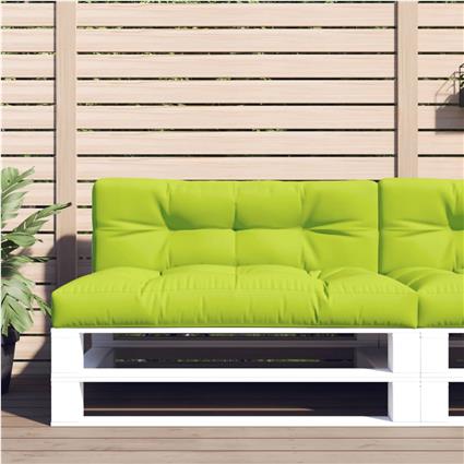 vidaXL Almofadões para móveis de paletes 2 pcs tecido verde brilhante