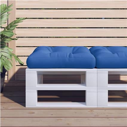 vidaXL Almofadão para paletes tecido azul real