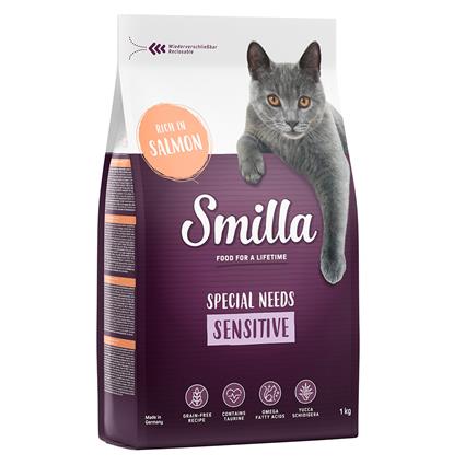 Smilla Adult Sensitive sem cereais com salmão - Pack económico: 2 x 10 kg