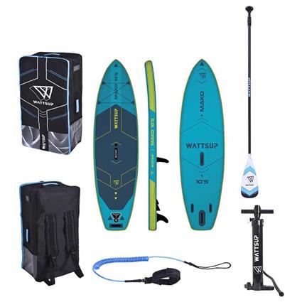 Wattsup Mako 10´5´´ Inflatable Paddle Surf Set Azul 318 cm / 81 cm