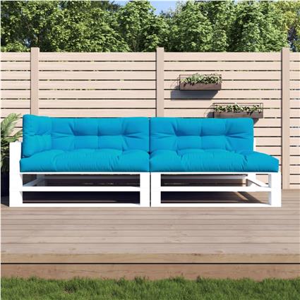 vidaXL Almofadões para paletes 5 pcs tecido azul