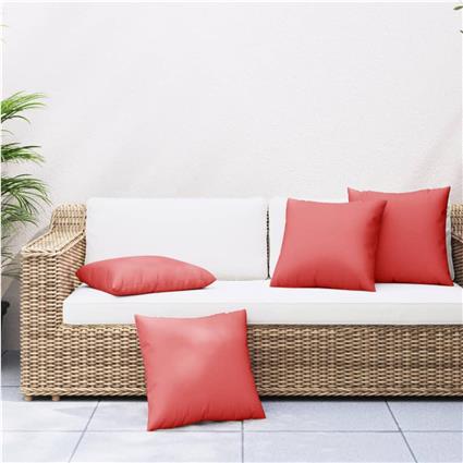 vidaXL Almofadas de sofá 4 pcs 60x60 cm tecido vermelho