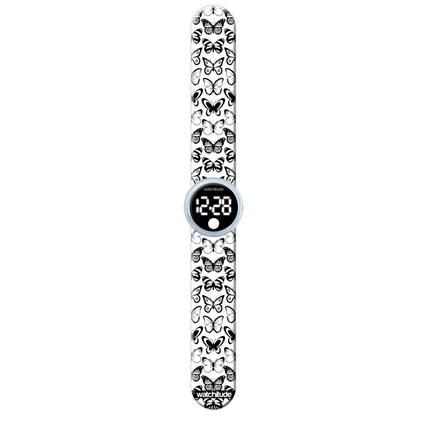 Watchitude Butterflies Colorable Clock Prateado