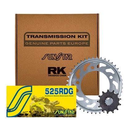 Sunstar Kcdu0005-rdg 525rdg Transmission Kit Dourado 15t / 43t