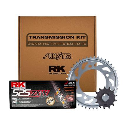 Rk Kcbm0008-zxw 525sunstar Transmission Kit Prateado 17t / 45t