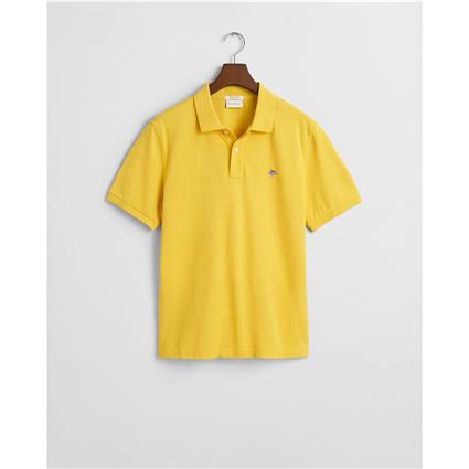 Gant Reg Shield Short Sleeve Polo Amarelo 2XL Homem