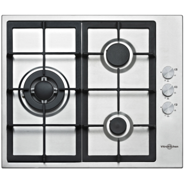 ACIMA VITROKITCHEN EN636LIB 3F GÁS MAS INOX FUNDIDO.