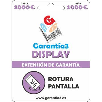 GARANTIA DE EXIBIÇÃO DE TELAS G3 DE ATÉ 1000 €