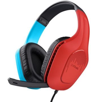 Fones de ouvido para jogos com microfone Trust Gaming GXT 416S Zirox/ Jack 3.5/ Azul e Vermelho