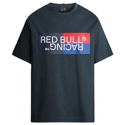 Red Bull Racing Colour Block Logo Tee Short Sleeve T-shirt Azul,Cinzento S Homem