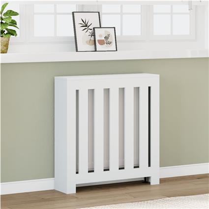 vidaXL Cobertura de radiador 78x20x82 cm derivados de madeira branco