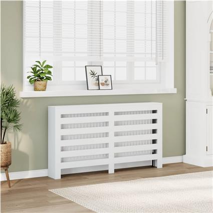 vidaXL Cobertura de radiador 149x20x82 cm derivados de madeira branco