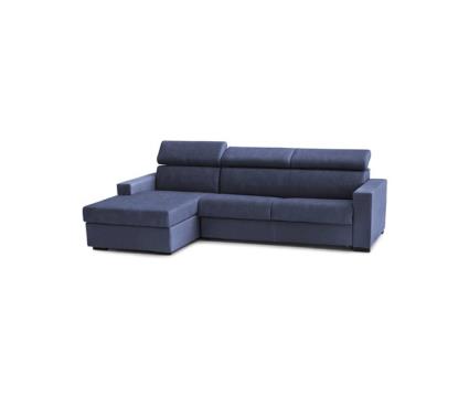 Sofá cama com península de tecido daasho
