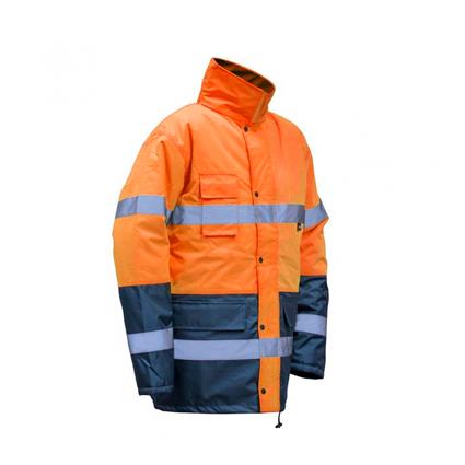 Parka de Alta Visibilidade Bicolor Laranja