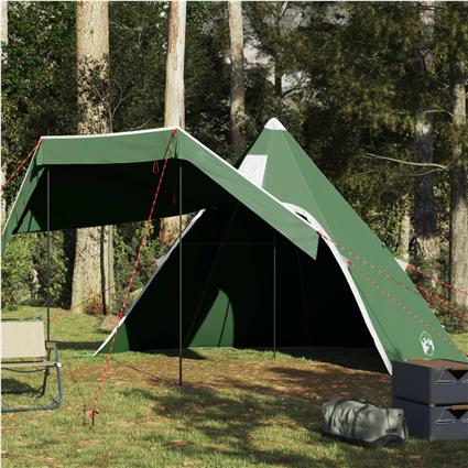 vidaXL Tenda de campismo tipi para 5 pessoas impermeável verde
