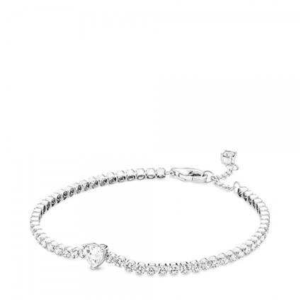 Pandora PULSERA CORAZÓN BRILLANTE 59001C01, Plateado - Ref.