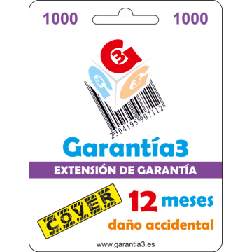 GARANTIA DE DANOS ACIDENTAIS G3 G3CPDES1000 ATÉ 1000 €