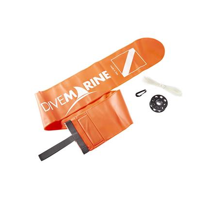 Divemarine Compact Delrin Finger Small Reel Empty 15 M White Nylon Cord Simple Safety Pvc Signaling Buoy Laranja 128x15 cm