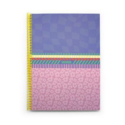 MAKENOTES Caderno Espiral Dreams, A4, 100 Folhas Quadriculadas, Cores Sortidas