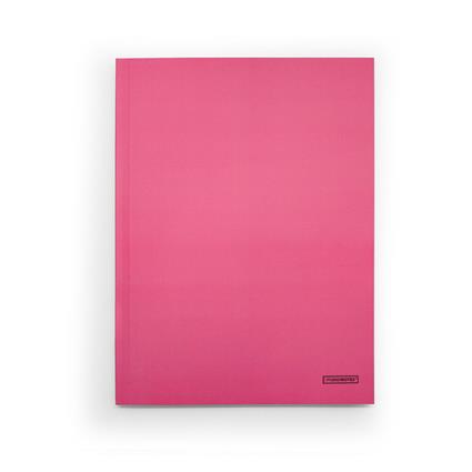 MAKENOTES Caderno Agrafado Colours, A4, 80 Folhas Pautadas, Rosa