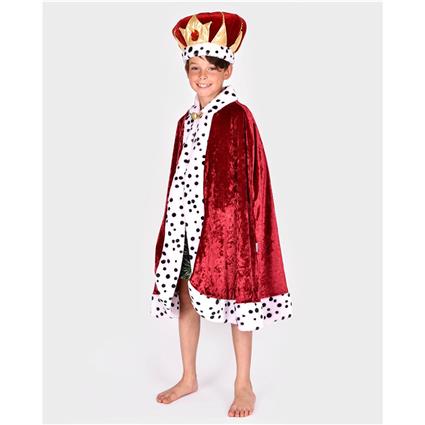 Den Goda Fen Royal Cloak Child Costume Vermelho 3-8 Years