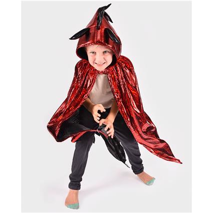 Den Goda Fen Dragon Cloak Child Costume Vermelho 3-8 Years