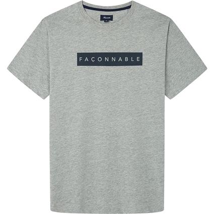 FaÇonnable Fm510247 Short Sleeve T-shirt Cinzento S Homem