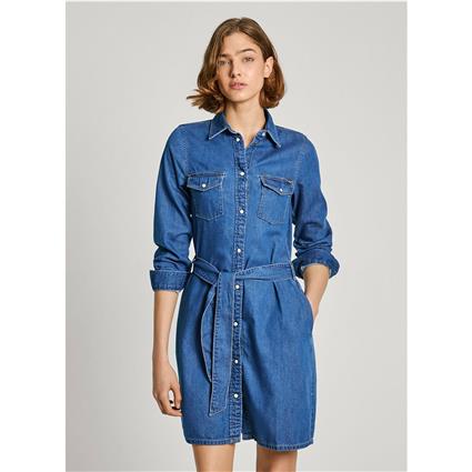 Pepe Jeans Pl953581 Long Sleeve Midi Dress  XS Mulher