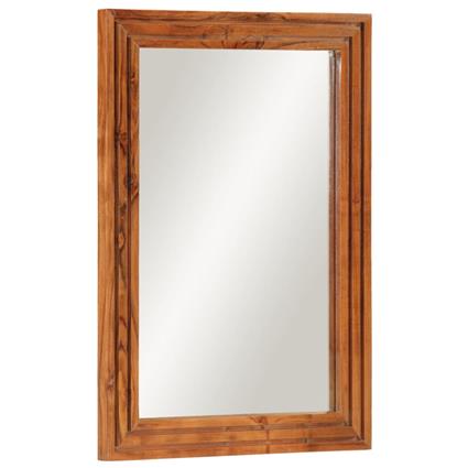 vidaXL Espelho de casa de banho 50x70 cm acácia maciça e vidro