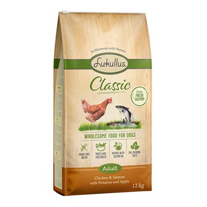 Lukullus Classic Frango e salmão (sem cereais) - 12 kg