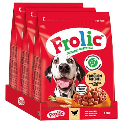 Frolic com aves, legumes + arroz - 7,8 kg (3 x 2,6 kg)