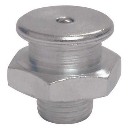 Umeta (r.3/8-19 Bspp X L.18 X 17) Straight Flat Head Grease Fittings 25 Units Prateado