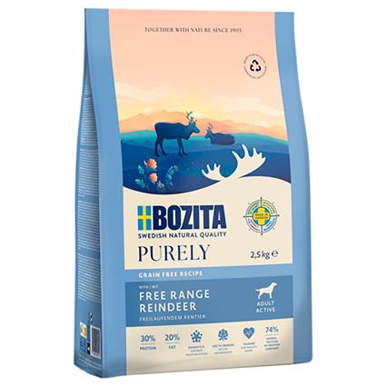 Bozita Dog Purely Adult Active Grain Free com rena - 2,5 kg